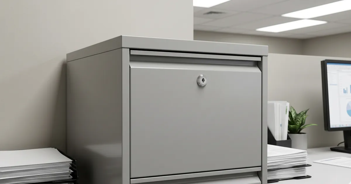 Locked filing cabinet in office — lost key — Locksmith Auto